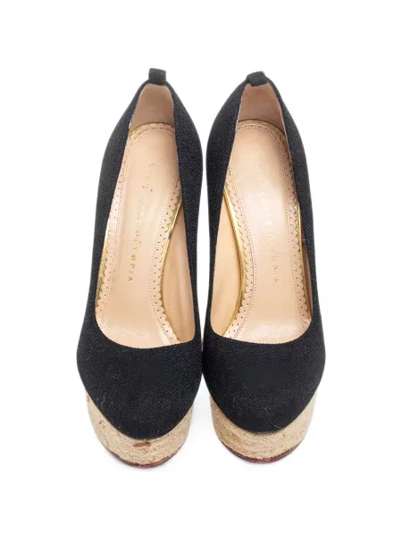 Pantofi cu toc Charlotte Olympia cu platformă negru