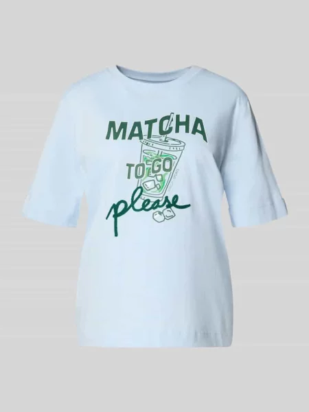 T-shirt w kroju slim fit z nadrukiem z motywem Marc Cain
