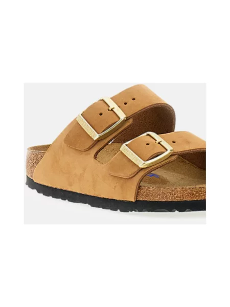 Birkenstock klapki nubukowe Arizona brązowe