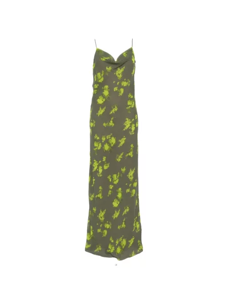 Rochie maxi Patrizia Pepe cu model floral cu imagine verde
