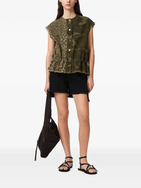 Vestă Allsaints cu imagine cu model leopard verde