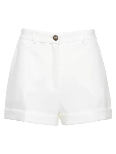 Szorty Elisabetta Franchi z logo białe
