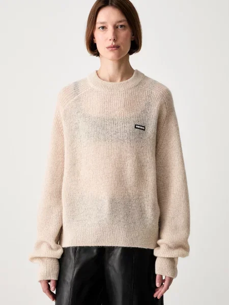 Rotate LIGHT KNIT LOGO pulover cu lână pentru femei