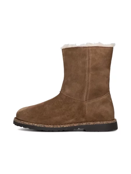 Birkenstock Obuwie Kobieta 39 EU Zamsz Zamszowe Buty z Owczym Futrem dla Kobiet brązowy