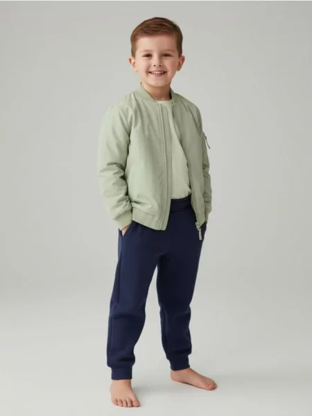 Sinsay Zateplené jogger kalhoty mid blue modré