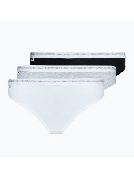 Dámske nohavičky Lacoste 3 páry red/white/silver chine biela