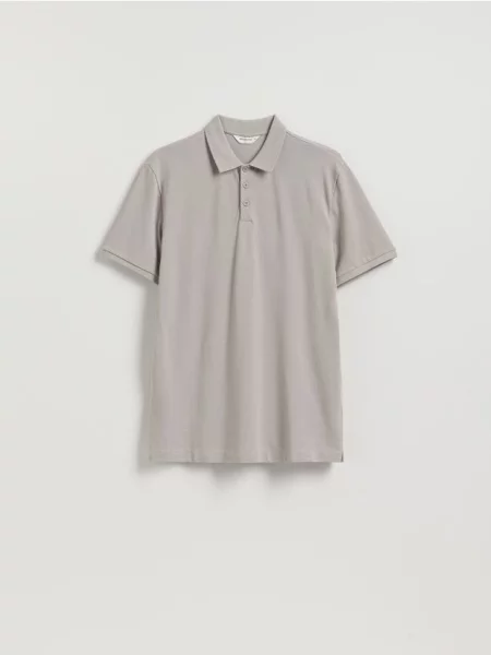 Reserved Tricou polo regular fit deschis gri