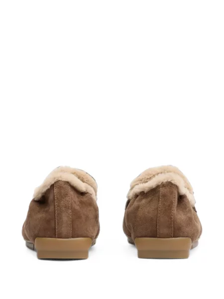 Pantofi loafer Ash cu blană maro