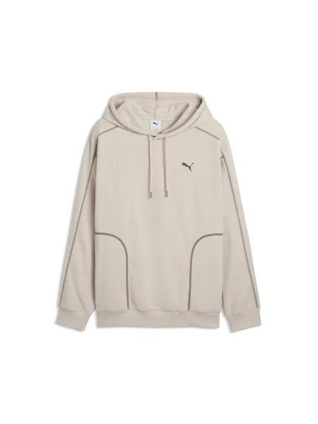 PUMA Tréning póló Essentials Elevated krém / sötétszürke
