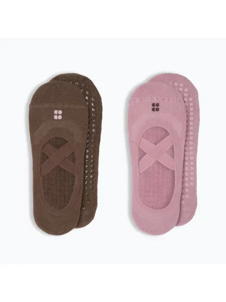 Skarpety Sweaty Betty Ballet Gripper 2 pary decopink chestnutbrown