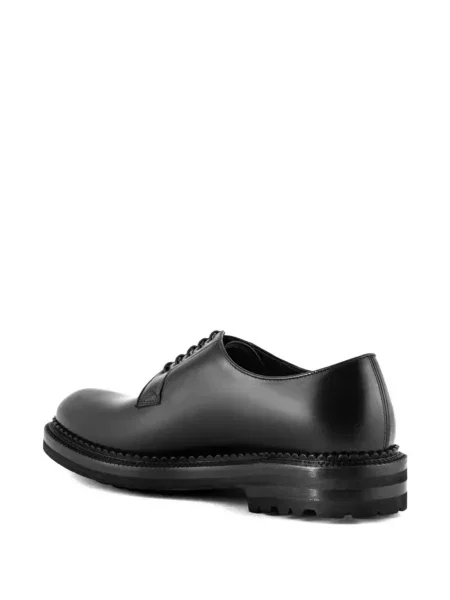 Pantofi derby Green George cu șireturi din piele negru