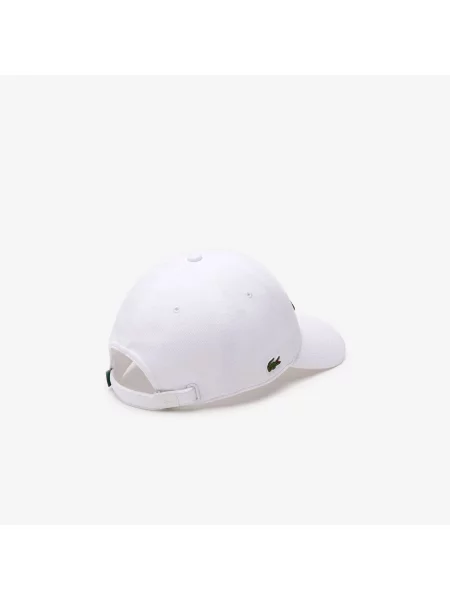 Кепка Lacoste с вышивкой белая