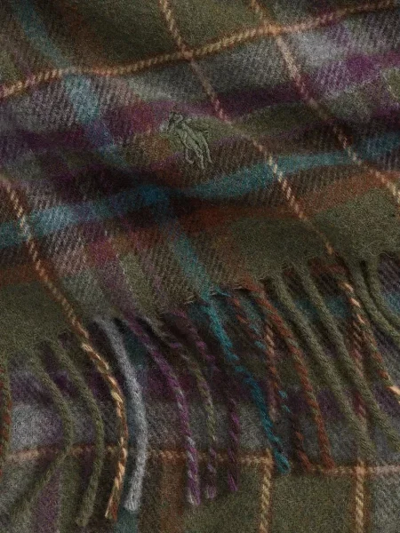 Satenske rukavice Polo Ralph Lauren s vezom s vezicama smeđa