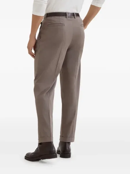 Pantaloni Brunello Cucinelli plisate maro