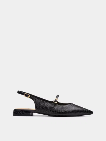 Шкіряні Босоніжки Clarks чорний