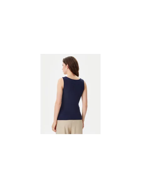 Gap Top Mornarsko Slim Fit modra