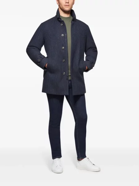Płaszcz Norwegian Wool wełniany niebieski