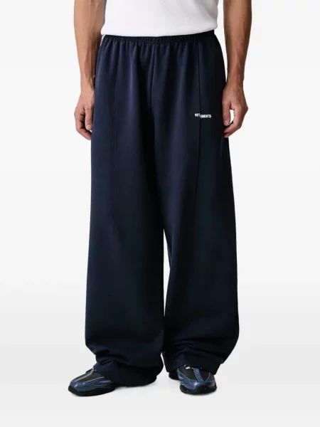 Pantaloni Vetements cu broderie alergare albastru