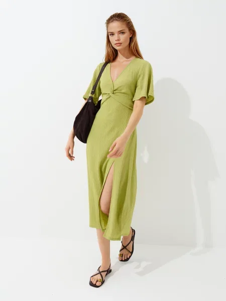 Kostiumas midi suknelė Mohito iki kelių žalia
