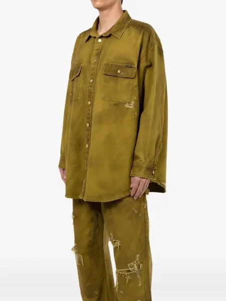 Košile Kamiya s oděrkami žlutá