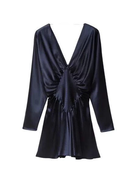 Rochie mini Versace cu decolteu în V de costum mini albastru