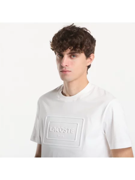 Tricou Lacoste Crewneck T-Shirt Flour L alb