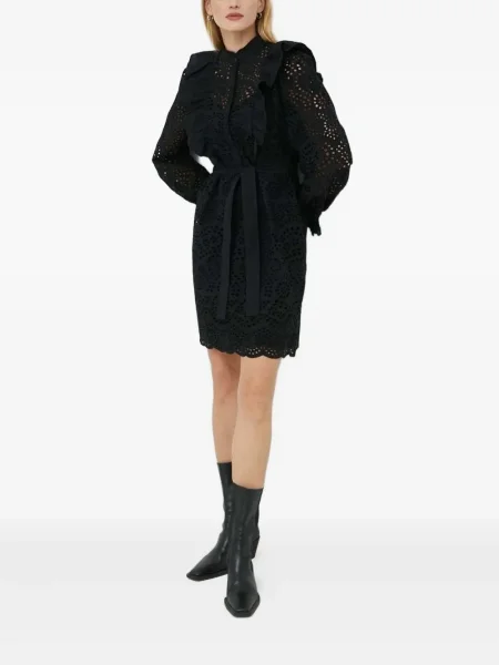 Rochie mini Bruuns Bazaar cu broderie de costum negru