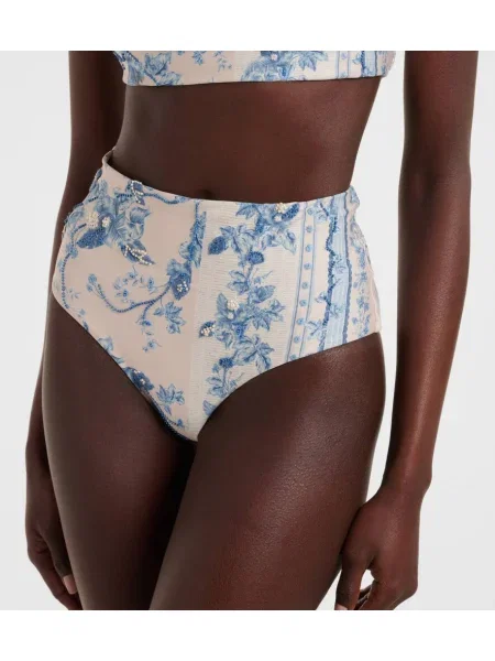 Kvetinové bikiny Agua By Agua Bendita modrá