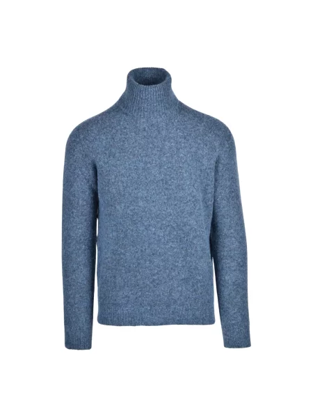 Sweter z golfem Roberto Collina do golfa niebieski