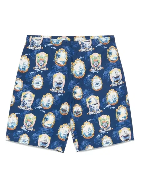 Pantaloni scurți Camilla cu imagine albastru