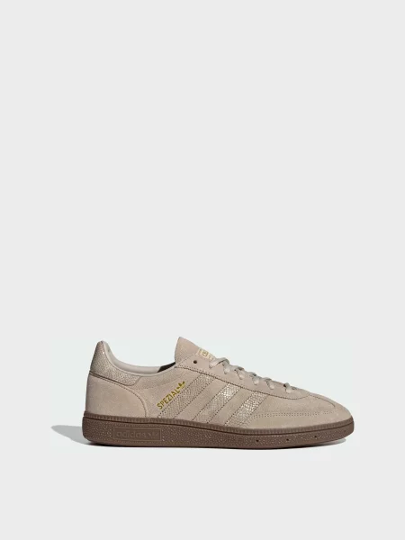 Кожаные кеды Adidas бежевые