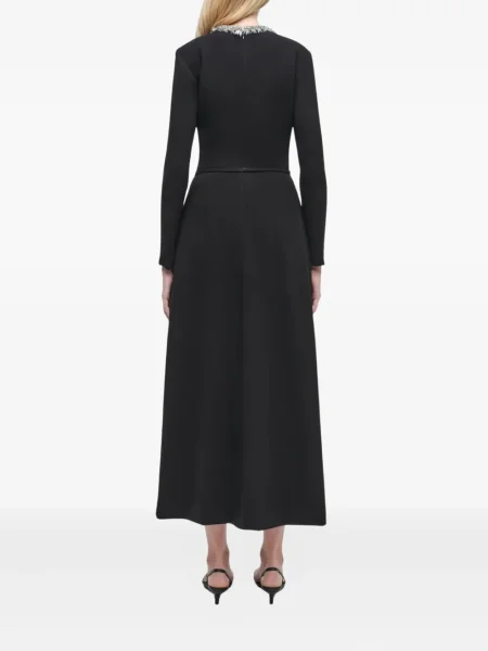 Rochie midi Simkhai plisată până la genunchi de costum alb