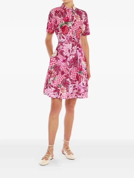 Rochie midi Mary Katrantzou cu model floral cu imagine roz