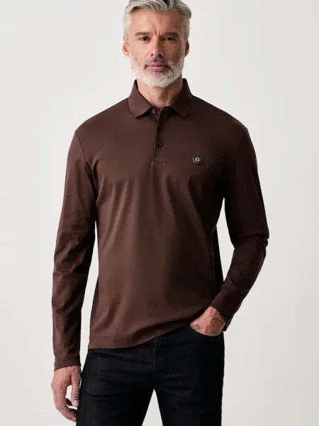 Tricou cu mânecă lungă Boss maro