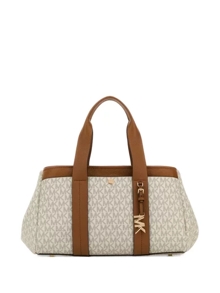 Кожени балеринки Michael Michael Kors с принт с катарама черно