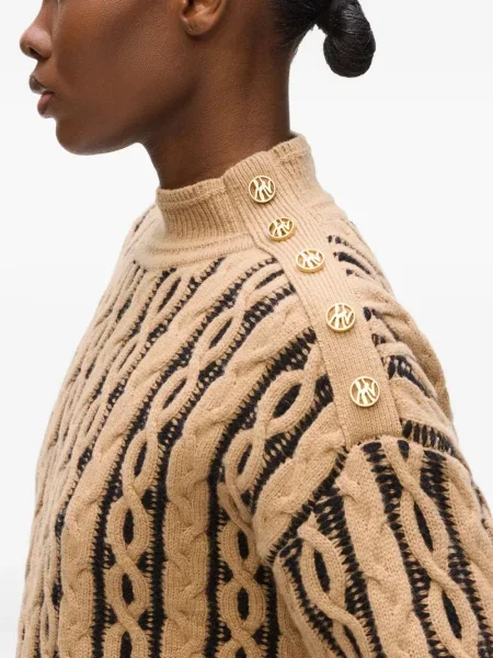 Плетен пуловер Karl Lagerfeld кафяво