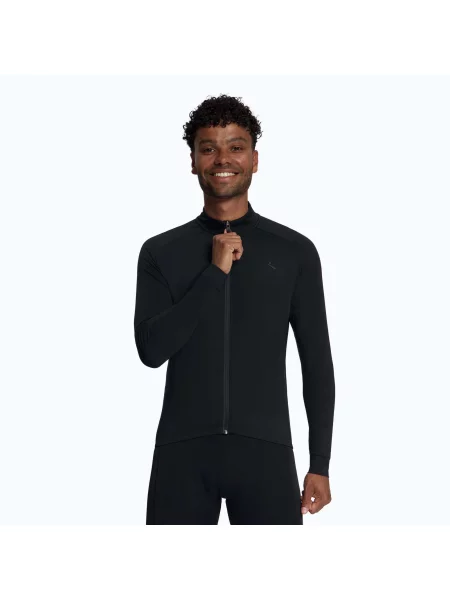 Ciclism tricou cu mânecă lungă Rogelli negru