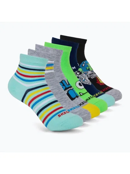 Gyerek zoknik SKECHERS Non Terry High Qtr Crew 6 pár grey/grey. Méret: EU szürke