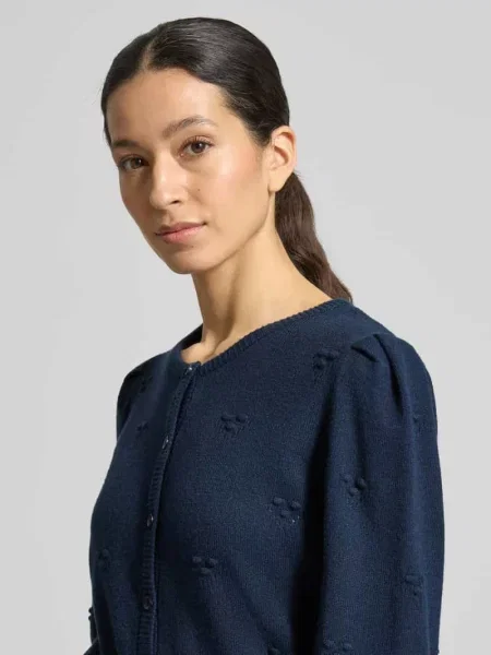 Kardigan rozpinany z Mieszanka z Listwa guzikowa Model MANINA' B.young niebieski