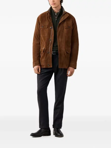 Geanta de piele Hackett London maro
