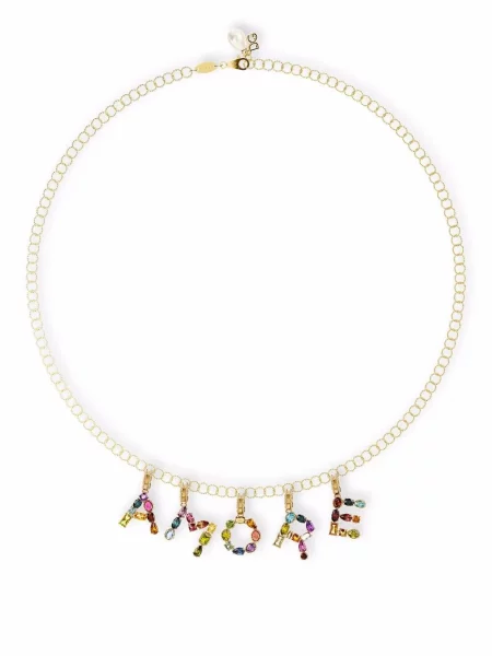 Přívěsek Dolce & Gabbana Rainbow s kamínky žlutý
