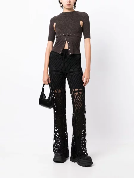 Kalhoty Anna Sui černé