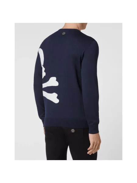 Sweter Philipp Plein niebieski