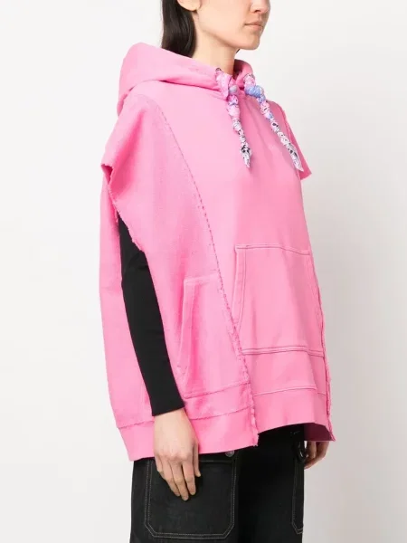 Bluza z kapturem Khrisjoy bez rękawów różowa