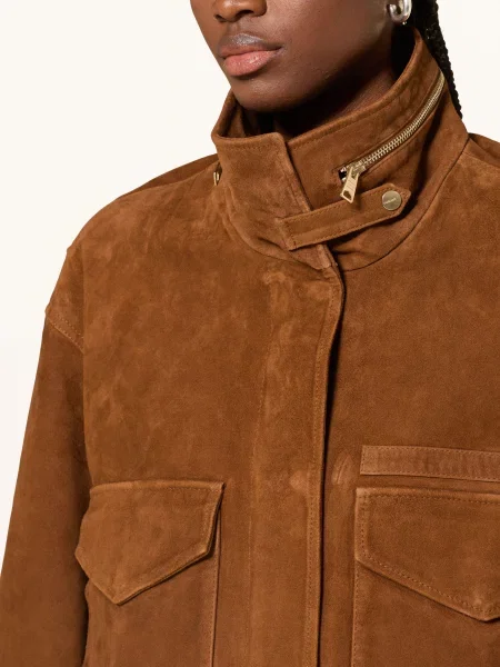 Allsaints Kožená Bunda Clay koňaková