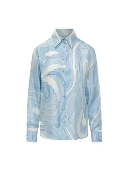 Jedwabna koszula Pucci z nadrukiem