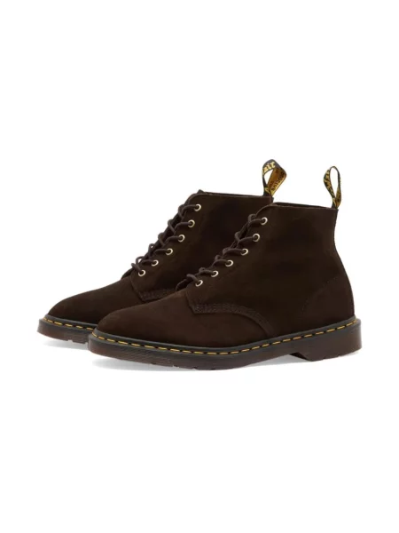 Botki Dr. Martens zamszowe brązowe