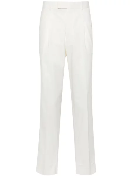 Poplínové chinos Zegna bílé
