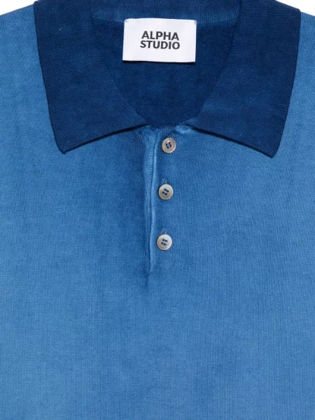 Gulerat tricou polo Alpha Studio albastru