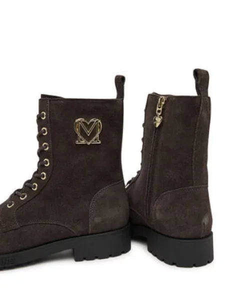Kotníková obuv LOVE MOSCHINO hnědé